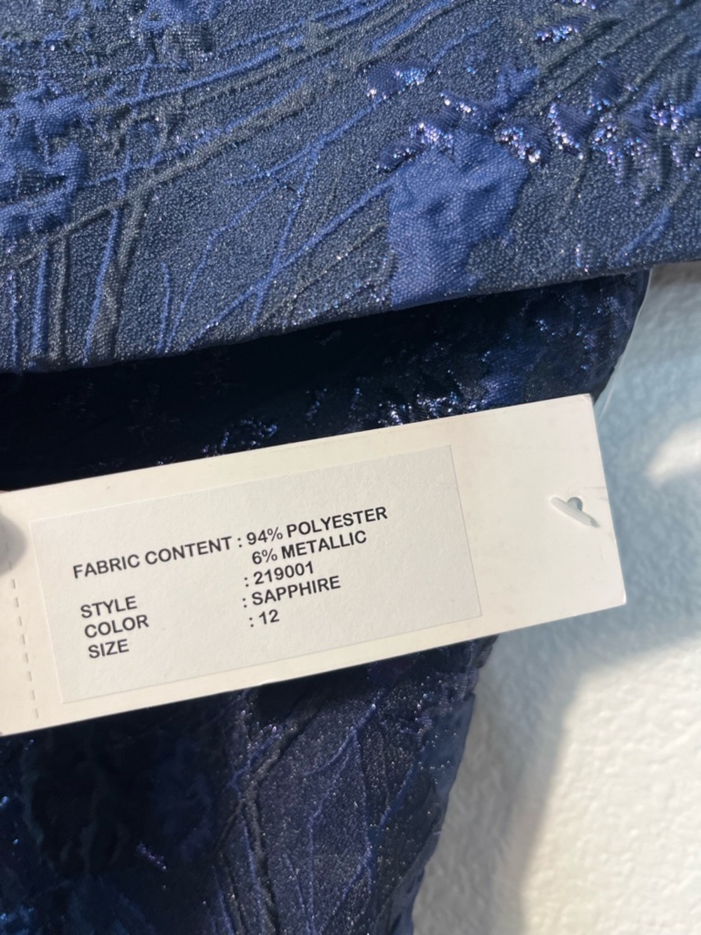 Rickie Freeman For Teri Jon Off-the-Shoulder Metallic Jacquard Gown Size 12 NEW - Picture 9 of 11